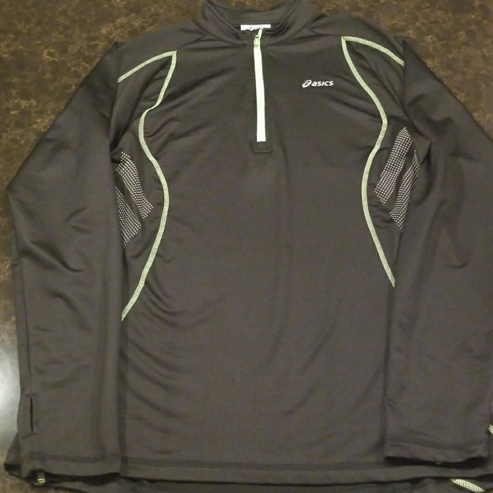 Men's Asics Black Quarter Zip